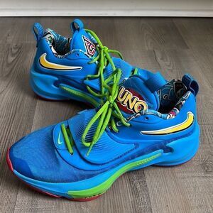 Nike Zoom Freak 3 NRG UNO Blue Green Athletic Shoes Sneakers Men’s 8.5